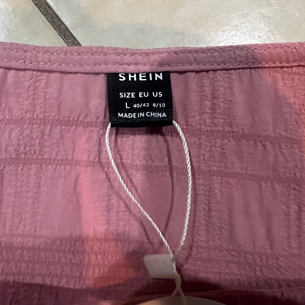 SHEIN Dusty Pink Textured Blouse